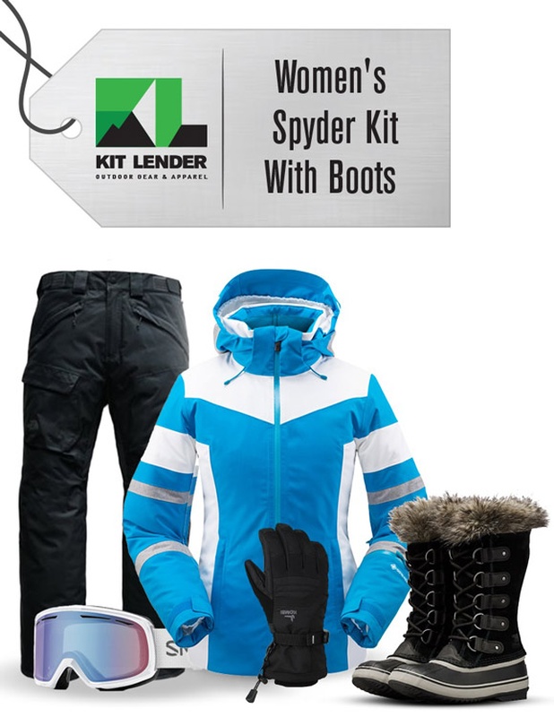 [Complete Outerwear with Boots KIT] - Womens - Spyder (Blue / White | Gore-Tex | Poise)