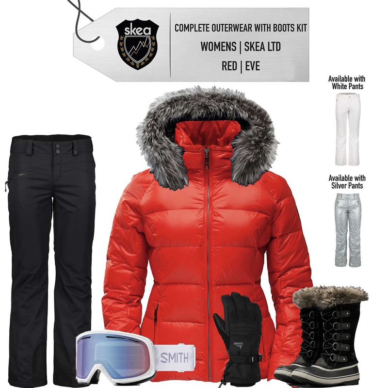 [Complete Outerwear with Boots KIT] - Womens - Skea (Red | Fur Hood | Eve Parka)