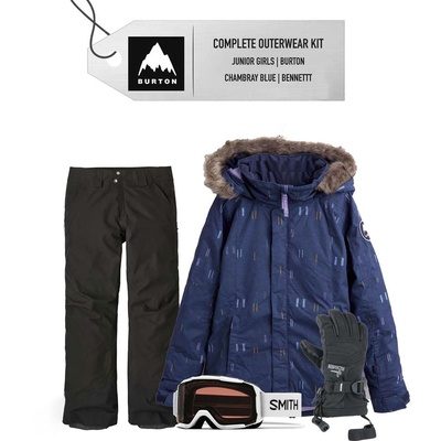 [Complete Outerwear KIT] - Jr Girls - Burton (Blue w/ Fur | Bennett)