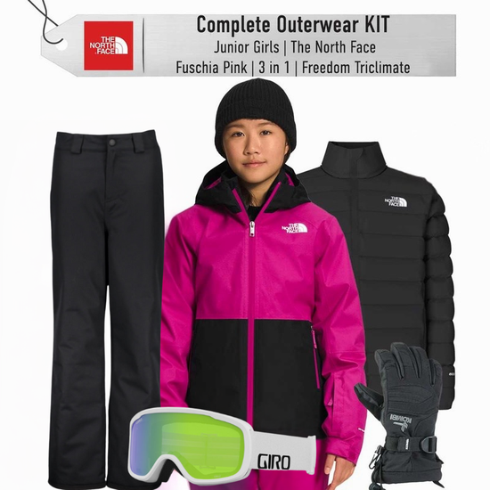 [Complete Outerwear KIT] - Jr Girls - The North Face (Fuschia Pink | 3-in-1 | Freedom Triclimate)