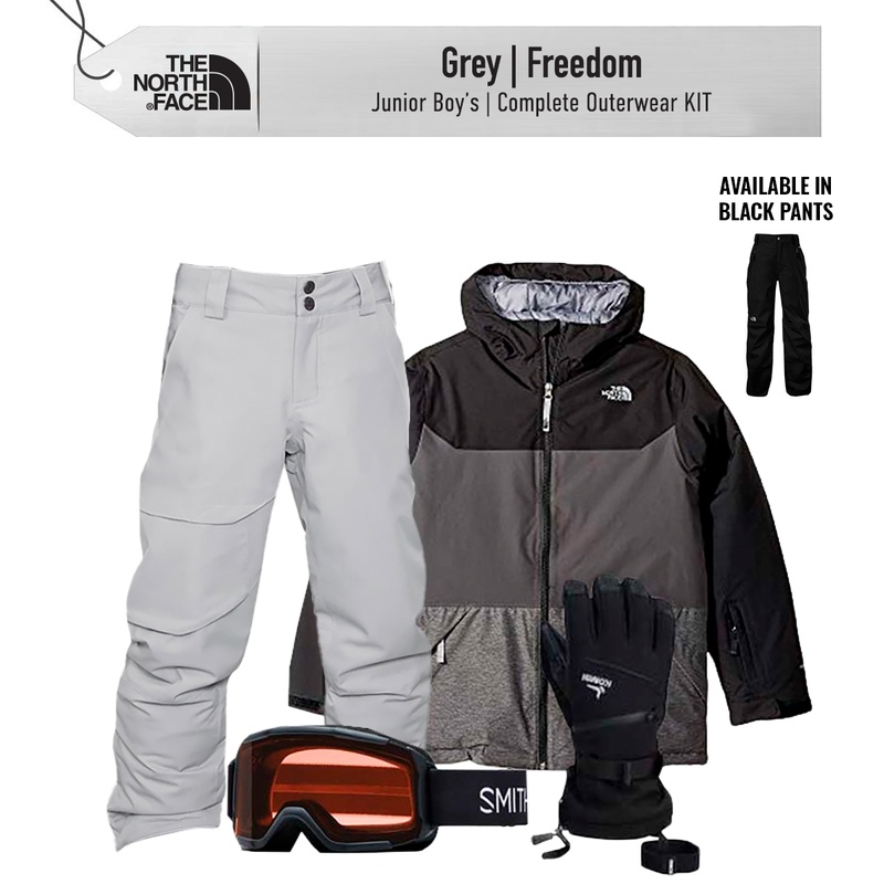 [Complete Outerwear KIT] - Jr Boys - The North Face (Grey | Freedom)