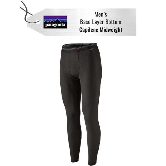 [Base Layer Bottom] - Men's - Patagonia (Black | Capilene Midweight Bottoms)