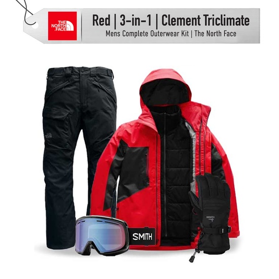 ** REMOVED S24 ** [Complete Outerwear KIT] - Mens - The North Face (Red | 3-in-1 | Clement Triclimate)