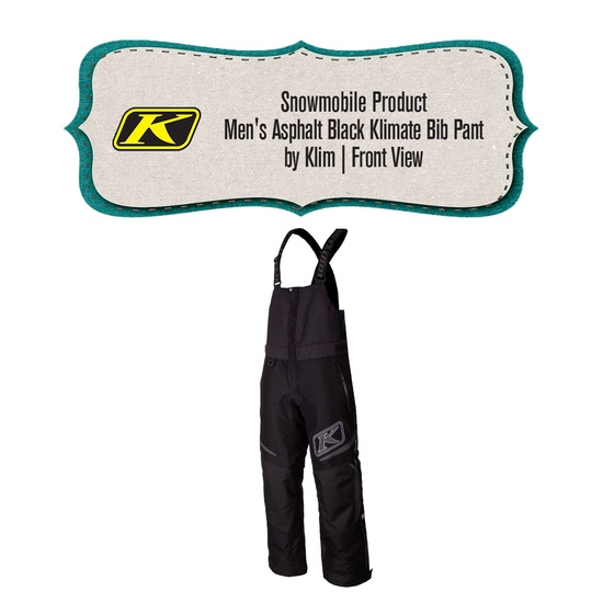 ** REMOVED S24 ** [Snowmobile Pant] - Mens - Klim (Asphalt Black | Klimate Bib)