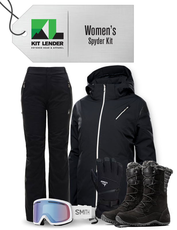 [Complete Outerwear with Boots KIT] - Womens - Spyder (Black | Gore-Tex | Shatzi Infinium)