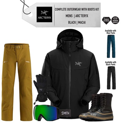 [Complete Outerwear with Boots KIT] - Mens - Arc'Teryx (Black | Gore-Tex | Down | Macai)