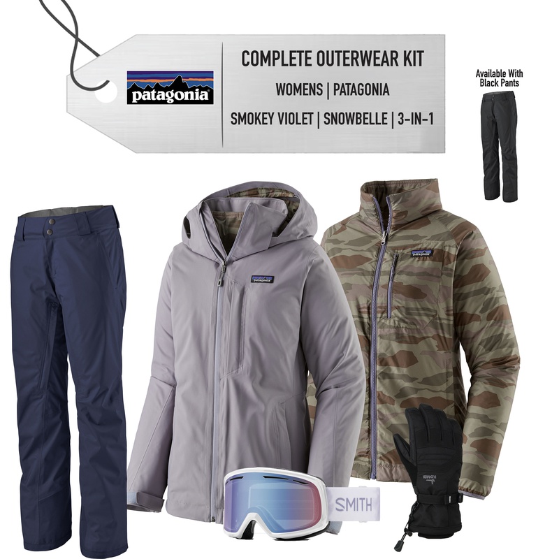 Complete Outerwear KIT] - Womens - Patagonia (Smokey Violet, 3-in-1)