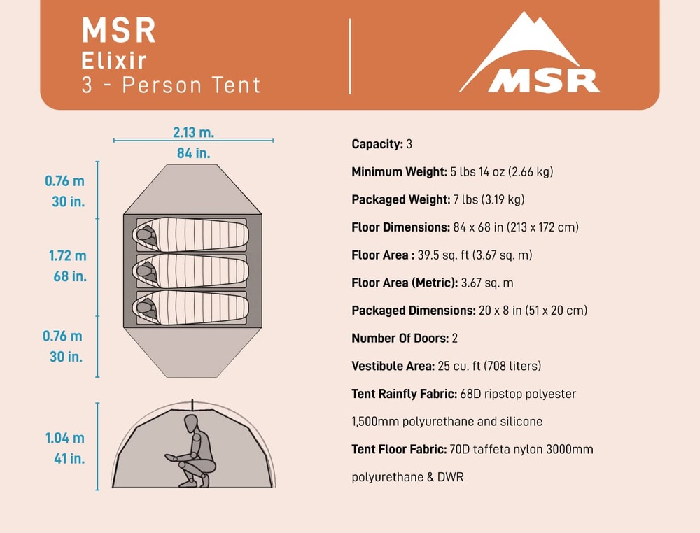 [Tent] - MSR (Elixir 3 Person)