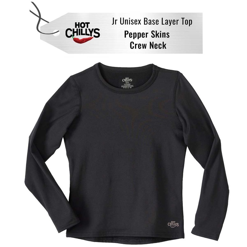 [Base Layer Top] - Jr Unisex - Hot Chillys (Black | Pepper Skins)