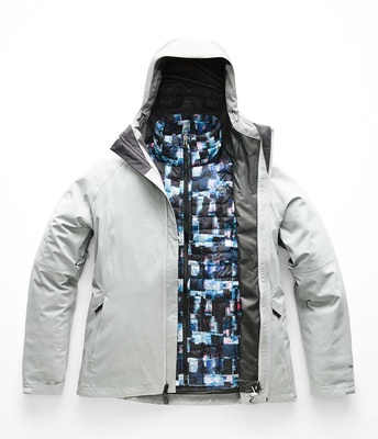 ** Removed S24 ** [Complete Outerwear with Boots KIT] - Womens - The North Face (Grey with Pattern Inner | Performance 3-In-1 | Thermoball Triclimate)