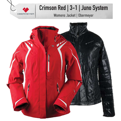 [Complete Outerwear KIT] - Womens - Obermeyer (Crimson Red | 3-1 | Juno System)