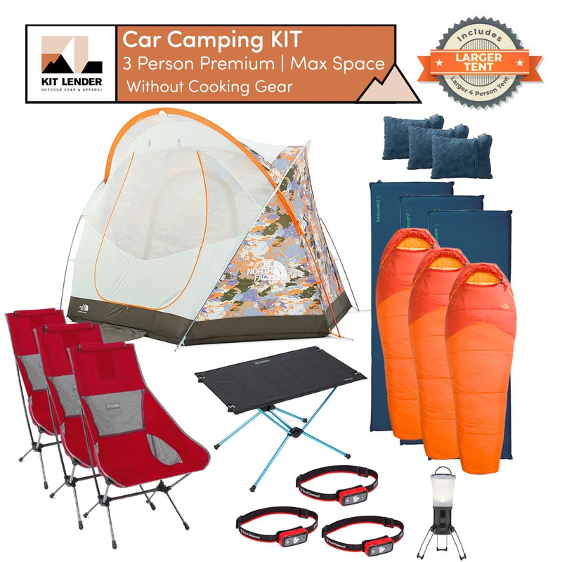 [Car Camping KIT] - 3 Person (Premium | Max Space | No Cooking Gear)