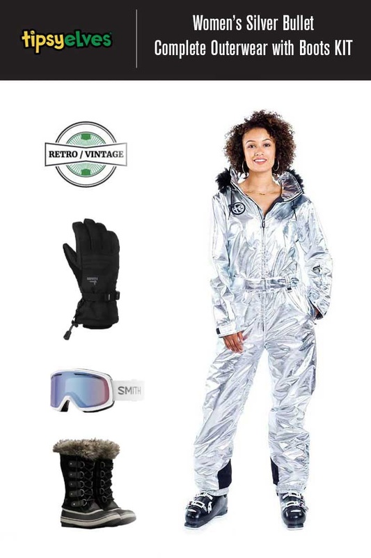 ** REMOVED S24 ** [Complete Outerwear with Boots KIT] - Women's - Tipsy Elves (Silver | Silver Bullet)