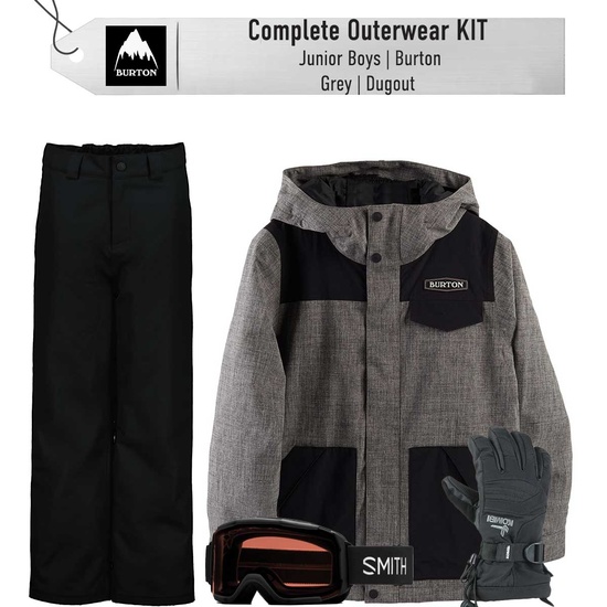 [Complete Outerwear KIT] - Jr Boys - Burton (Grey | Dugout)