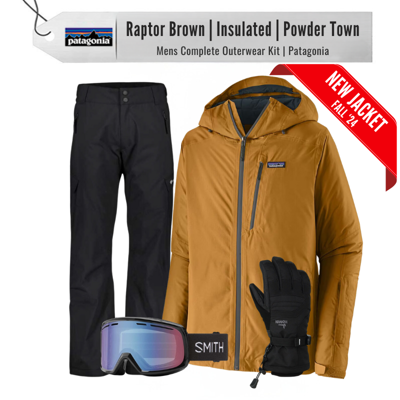 [Complete Outerwear KIT] - Mens - Patagonia (Raptor Brown | Insulated | Powder Town)