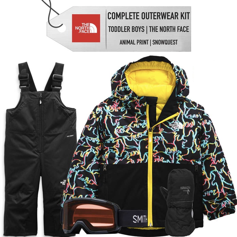 [Complete Outerwear KIT] - Toddler Boys - The North Face (Black Animal Print | Snowquest)