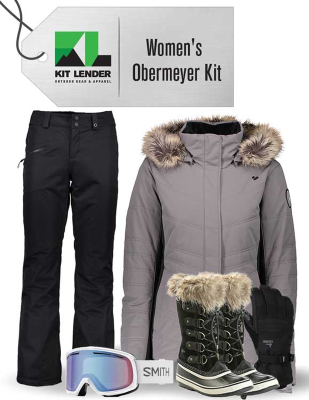 [Complete Outerwear with Boots KIT] - Womens - Obermeyer (Grey | Fur Hood)