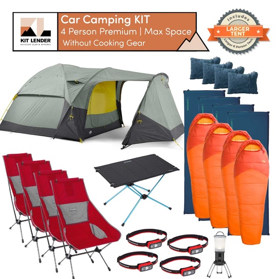 [Car Camping KIT] - 4 Person (Premium | Max Space | No Cooking Gear)