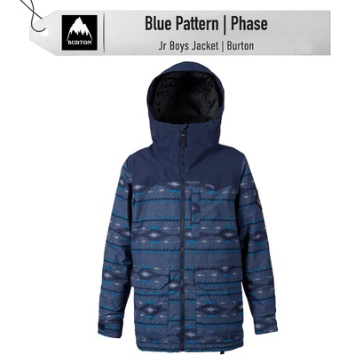 [Complete Outerwear with Boots KIT] - Jr Boys - Burton (Blue Pattern | Phase)