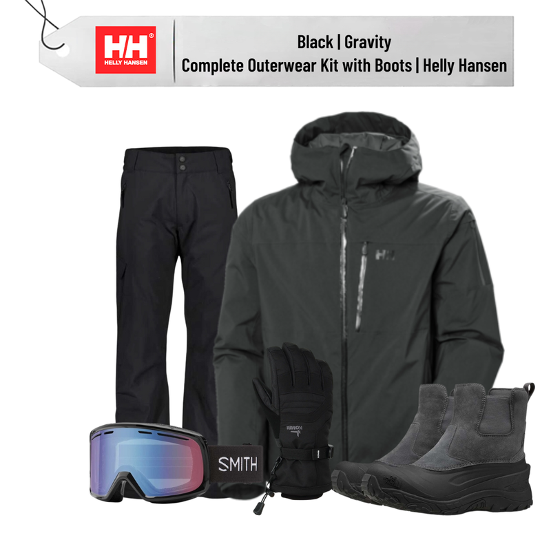 [Complete Outerwear with Boots KIT] - Mens - Helly Hansen (Black | Gravity)