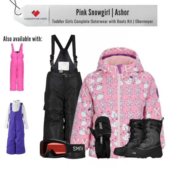 [Complete Outerwear with Boots KIT] - Toddler Girls - Obermeyer ( Pink Snowgirl | Ashor )