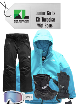 ** DO NOT RENT F24 ** [Complete Outerwear with Boots KIT] - Jr Girls - The North Face (Turquoise | Brianna)