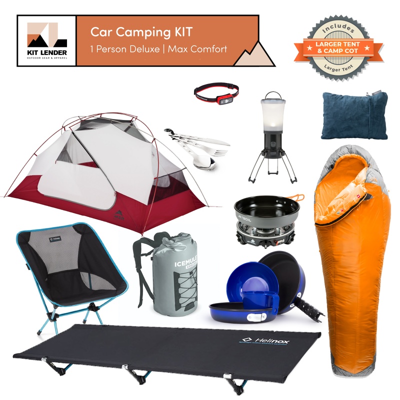 [Car Camping KIT] - 1 Person (Deluxe | Max Comfort)