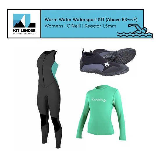 [Warm Water Watersport KIT (Above 63°F)] - Womens - O'Neill (Reactor 1.5mm)