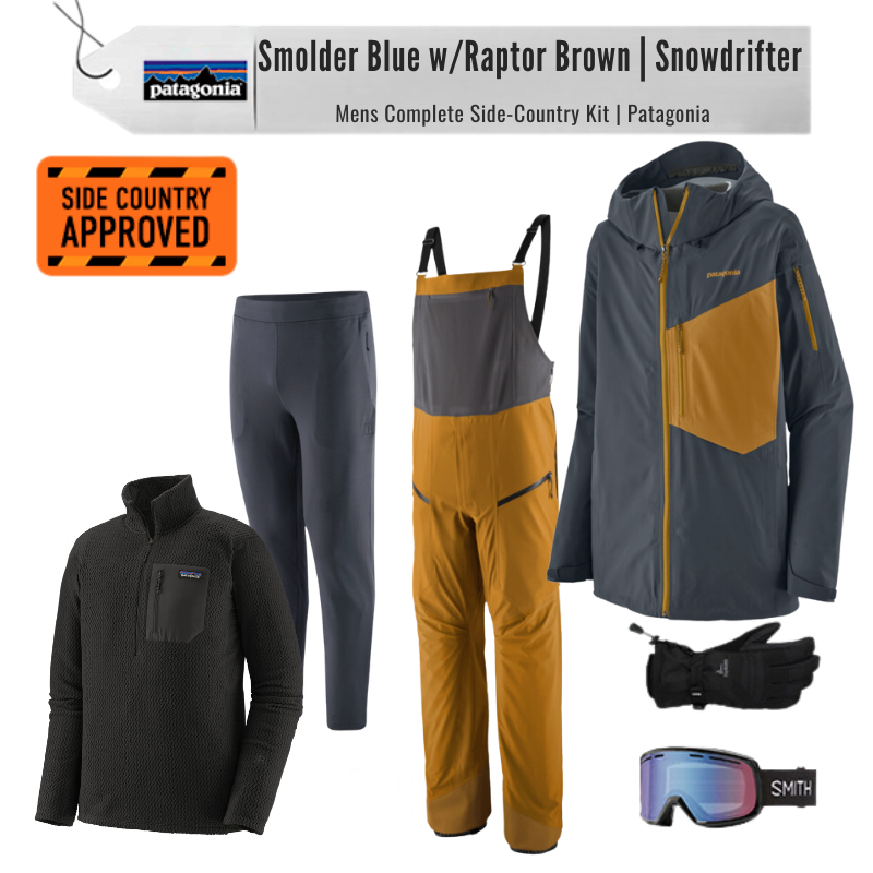 [Complete Side-Country KIT] - Mens - Patagonia (Smolder Blue w/Raptor Brown | Snowdrifter)
