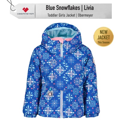 [Jacket] - Toddler Girls - Obermeyer (Blue Snowflakes | Livia)