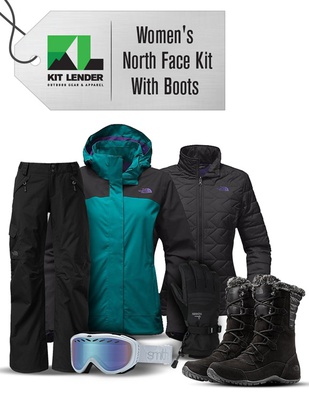 [Complete Outerwear with Boots KIT] - Womens - The North Face (Teal | 3-in-1)