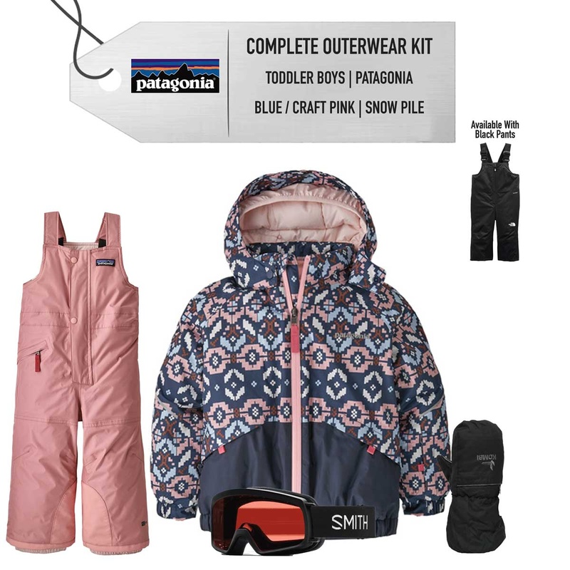 ** REMOVED S24 ** [Complete Outerwear KIT] - Toddler Girls - Patagonia (Blue w/ Craft Pink Print | Baby Snow Pile)