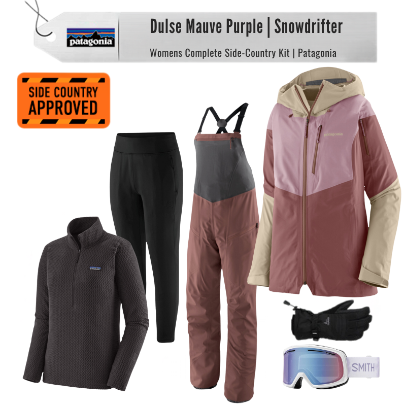 [Complete Side-Country KIT] - Womens - Patagonia (Dulse Mauve Purple | Snowdrifter)