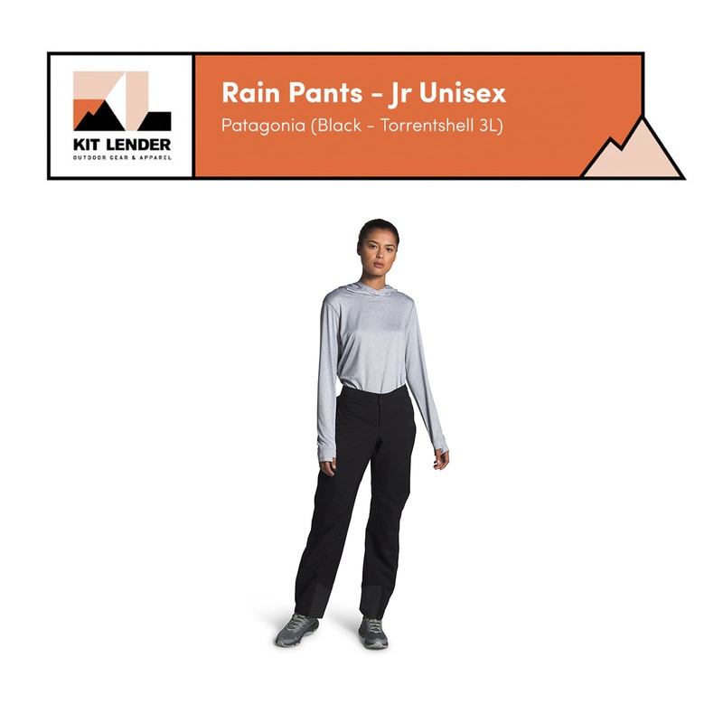 [Rain Pants] - Jr Unisex - Patagonia (Black | Torrentshell 3L)