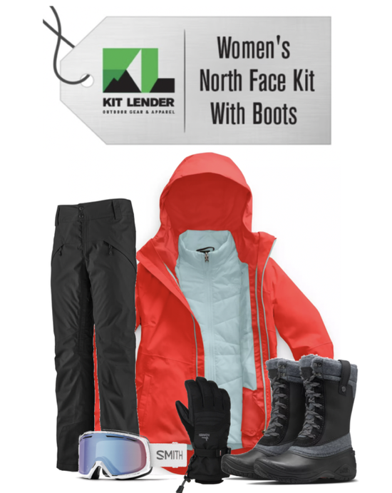 [Complete Outerwear with Boots KIT] - Womens - The North Face (Red | 3-in-1)