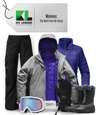 [Complete Outerwear with Boots KIT] - Womens - The North Face (Grey | 3-in-1)