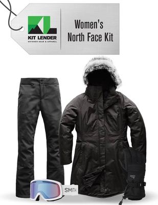 [Complete Outerwear KIT] - Womens - The North Face (Black | Fur Hood | Apres Jacket | Arctic II)