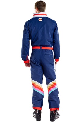 [Complete Outerwear KIT] - Mens - Tipsy Elves (Blue | One-Piece | Santa Fe Shredder)