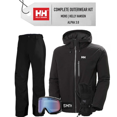 [Complete Outerwear KIT] - Mens - Helly Hansen (Black | Alpha 3.0)