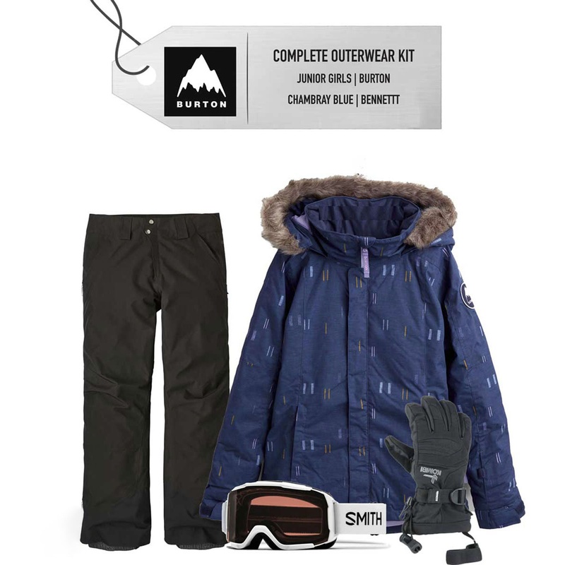 [Complete Outerwear KIT] - Jr Girls - Burton (Blue w/ Fur | Bennett)
