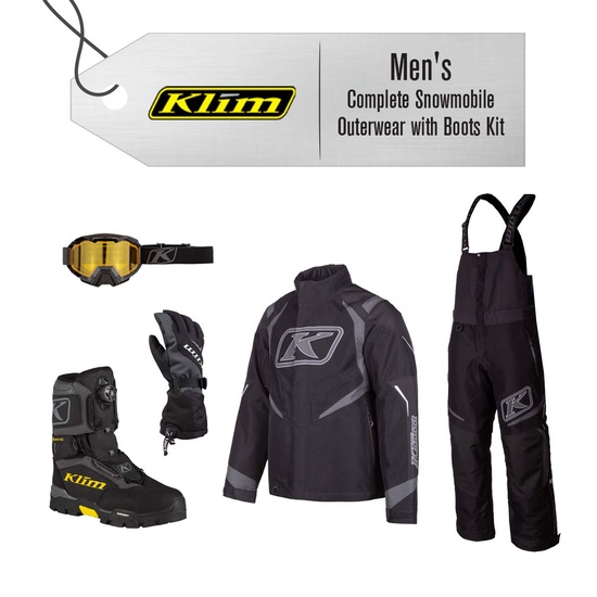 ** REMOVED S24 ** [Complete Snowmobile Outerwear with Boots KIT] - Mens - Klim (Klimate)