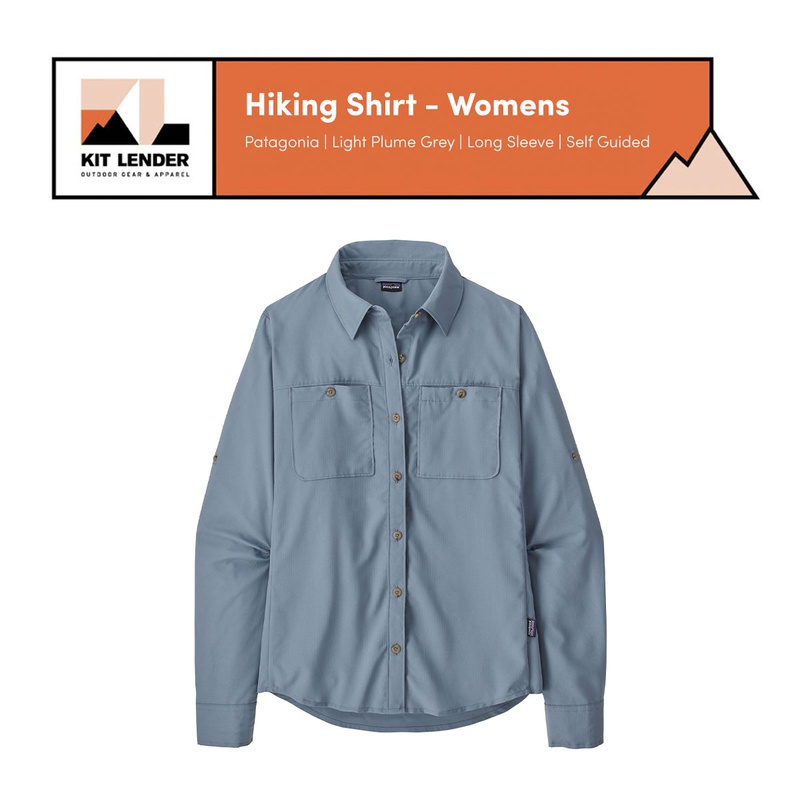 Hiking Shirt] - Womens - Patagonia (Light Plume Grey, Long Sleeve, Self  Guided)