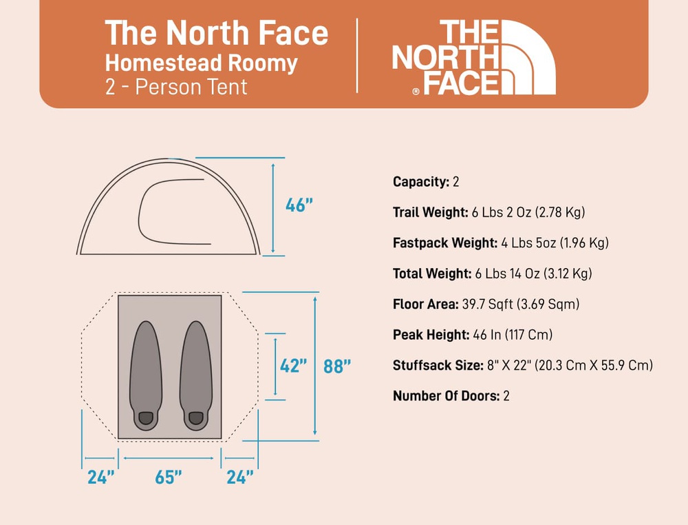 [Tent] - The North Face (Homestead Roomy 2 Person)