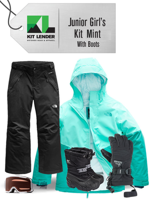 [Complete Outerwear with Boots KIT] - Jr Girls - The North Face (Mint Green | Brianna)