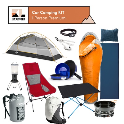 Car Camping KIT] - 1 Person (Premium)  Kit Lender - Simple Ski and  Snowboard Clothing Rentals for Your Next Trip