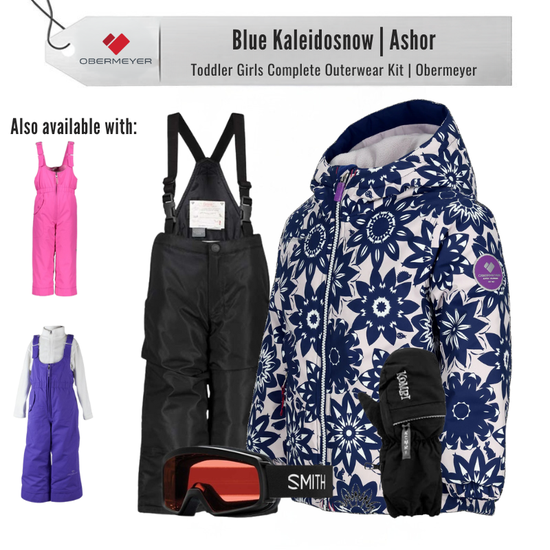 [Complete Outerwear KIT] - Toddler Girls - Obermeyer (Blue Kaleidosnow | Ashor)