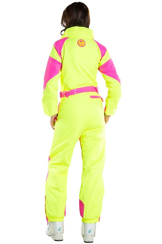 Tipsy Elves Youth Unisex Powder Blaster Neon Yellow Ski Suit Childrens Snowsuit