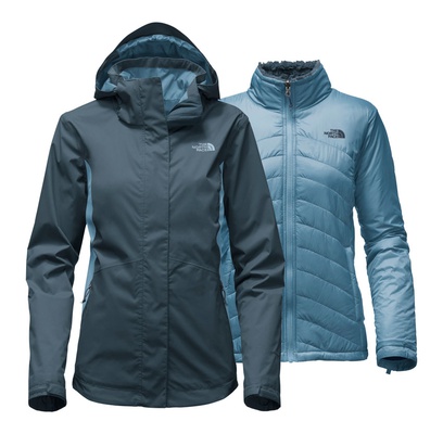 ** SOLD ** [Complete Outerwear KIT] - Womens - The North Face (Blue | 3-In-1 | Mossbud Swirl Triclimate )