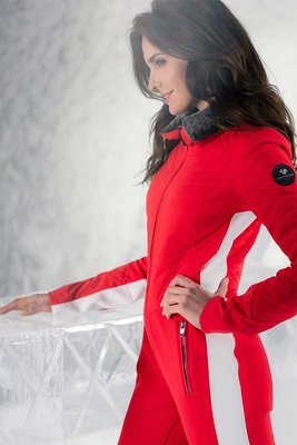 [Ski Suit] - Womens - Obermeyer (Finish Line Red | One-Piece | Katze)