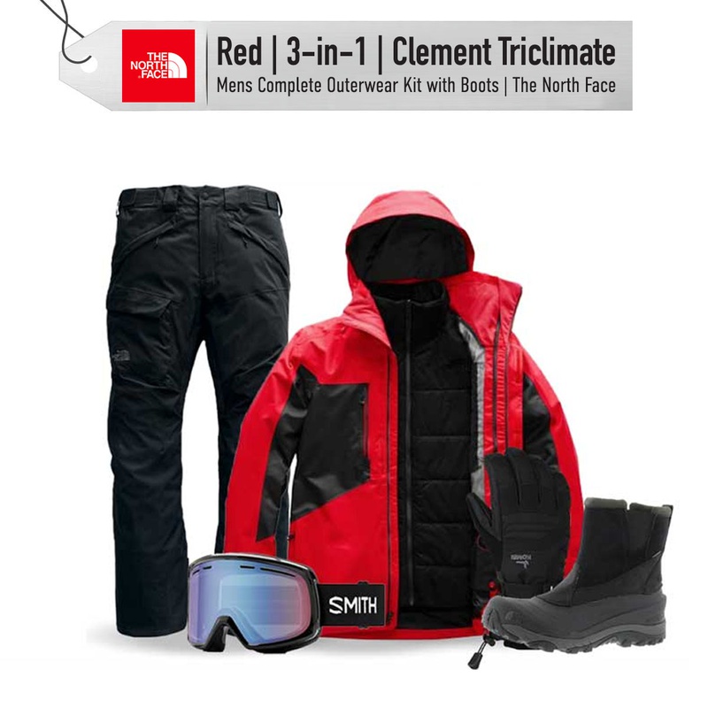[Complete Outerwear with Boots KIT] - Mens - The North Face (Red | 3-in ...